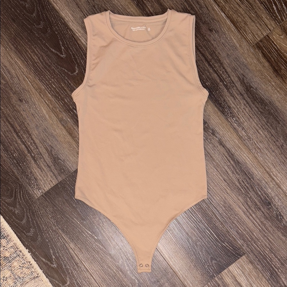 Abercrombie & Fitch Tan High Neck Bodysuit